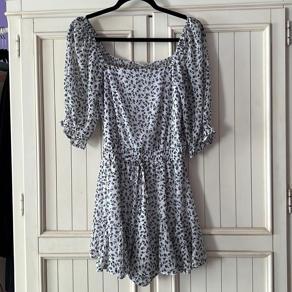 Altar’d State Black & White Floral Romper